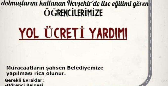 Ulaşım ücretlerinin yarısını Belediye karşılayacak