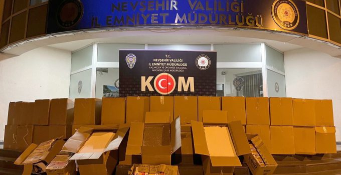 912.600 adet doldurulmuş makaron ele geçirildi