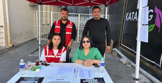 Kadına yönelik şiddet için imza kampanyası