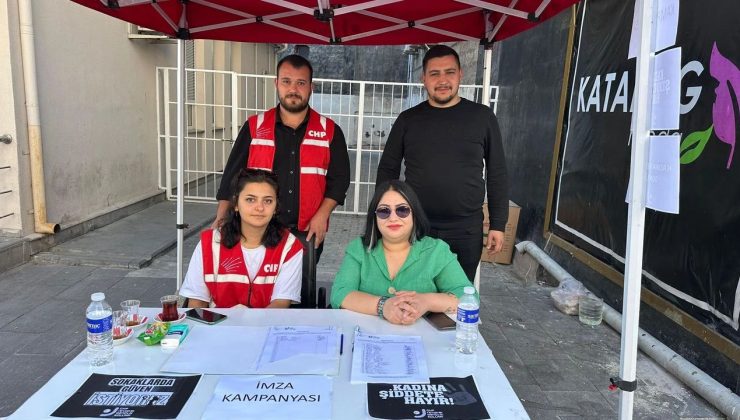 Kadına yönelik şiddet için imza kampanyası