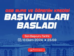 Gençlik ve Spor Bakanlığı Burs/Kredi başvuruları başladı