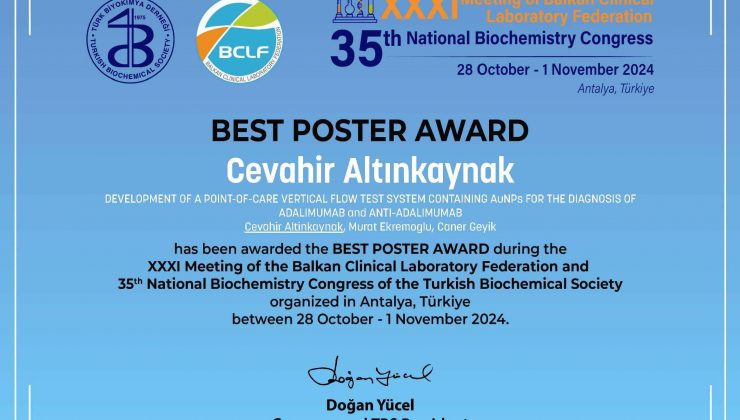 NEVÜ Öğretim Üyesinin Çalışması BCLF 2024’te En İyi Poster Seçildi