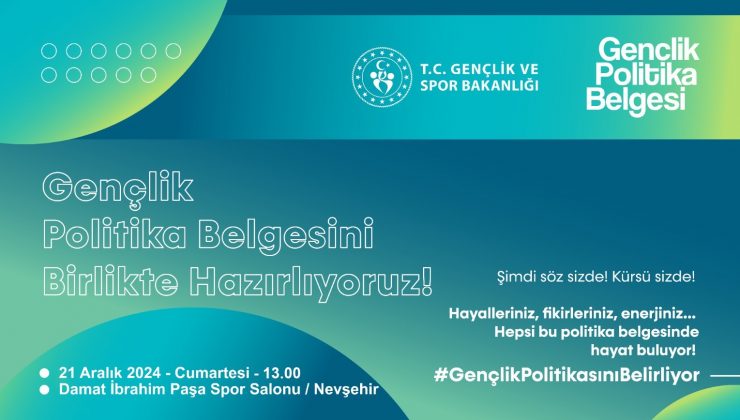 Nevşehir’de Gençlik Politika Belgesi Vizyon Çalıştayı