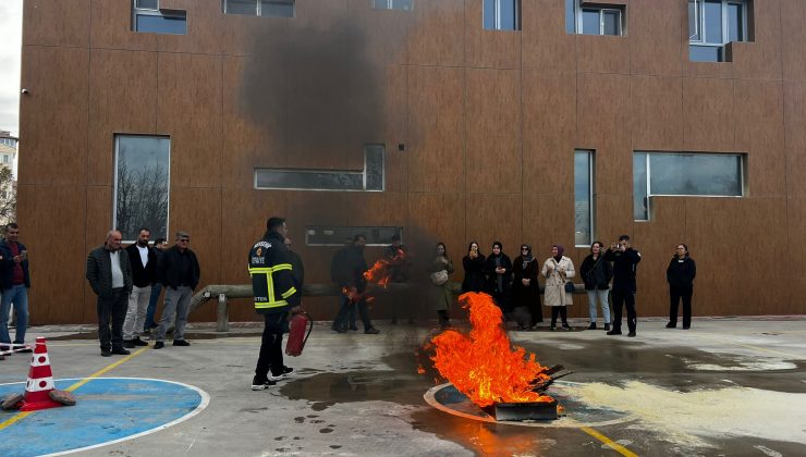 Yangın Bilgisi Teorik ve Uygulamalı Eğitimler Verildi