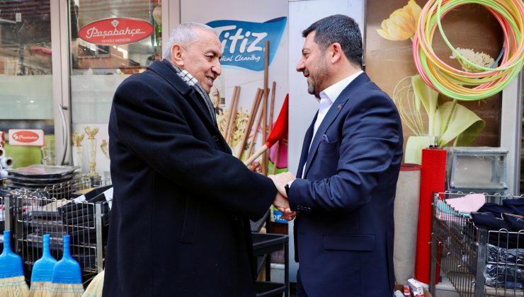 Belediye Başkanı Arı’dan Nar Caddesi’nde Esnaf Ziyareti