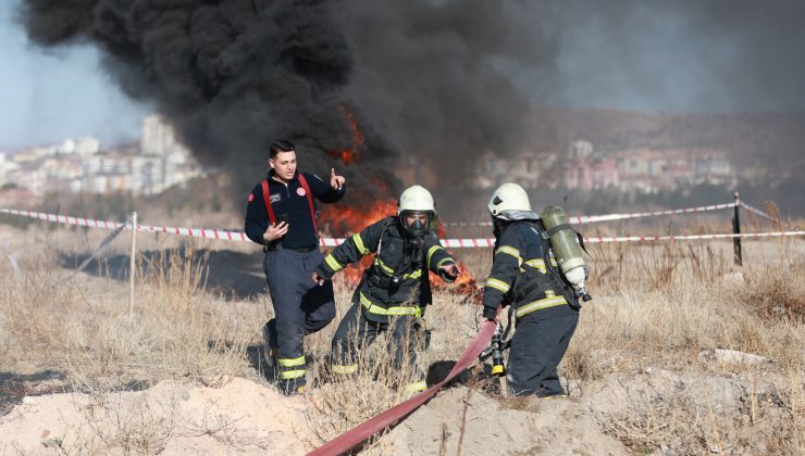 Nevşehir ve Gülşehir İtfaiyelerinden Ortak Tatbikat