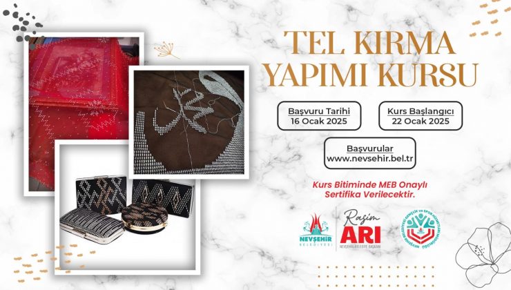 KAPEM’de Tel Kırma Yapımı Kursu Açılacak