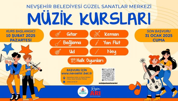 Güzel Sanatlar Merkezi’nde Müzik Kursları Başlıyor